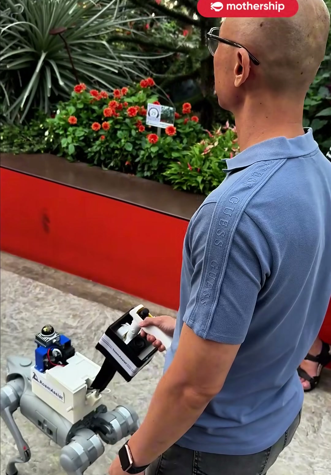 Robotic guide dog trial at Gardens by the Bay.