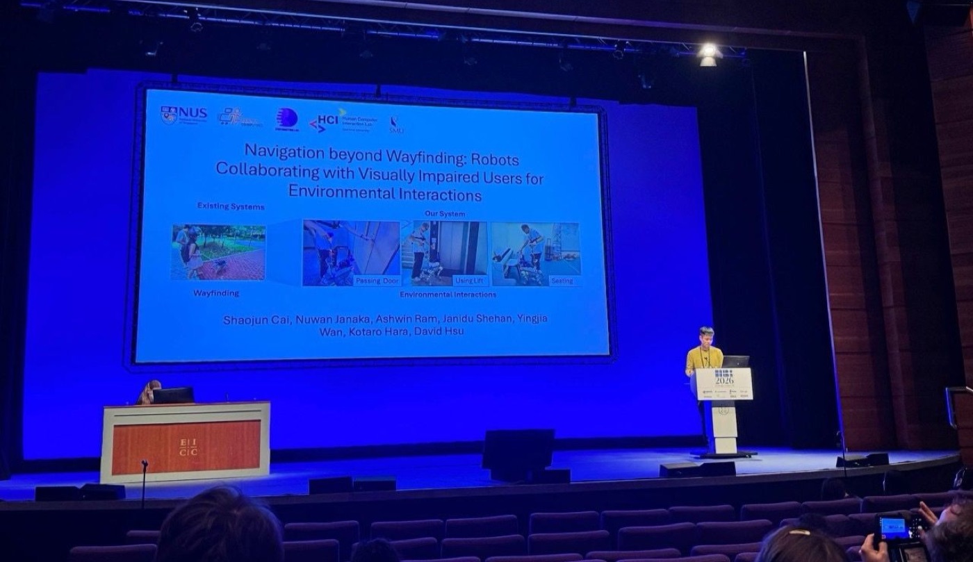 Conference presentation of RoamAssist research on collaborating with visually impaired users.